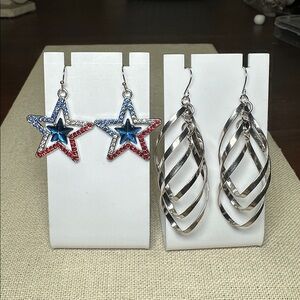 🧡 Star and Spiral Earrings Set 🧡